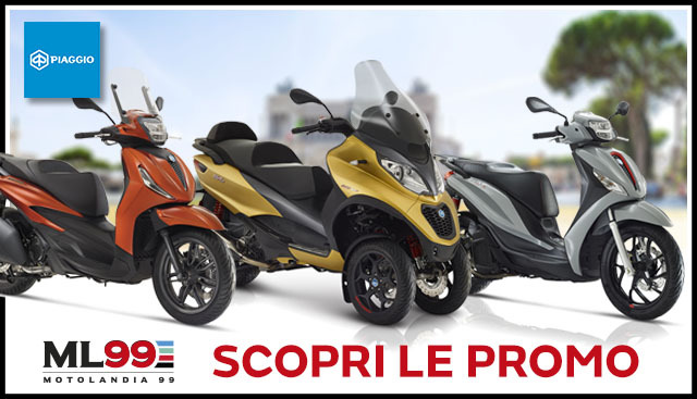 Promozioni sulla gamma scooter Piaggio a Roma - Motolandia99 Concessionaria  Ufficiale Piaggio