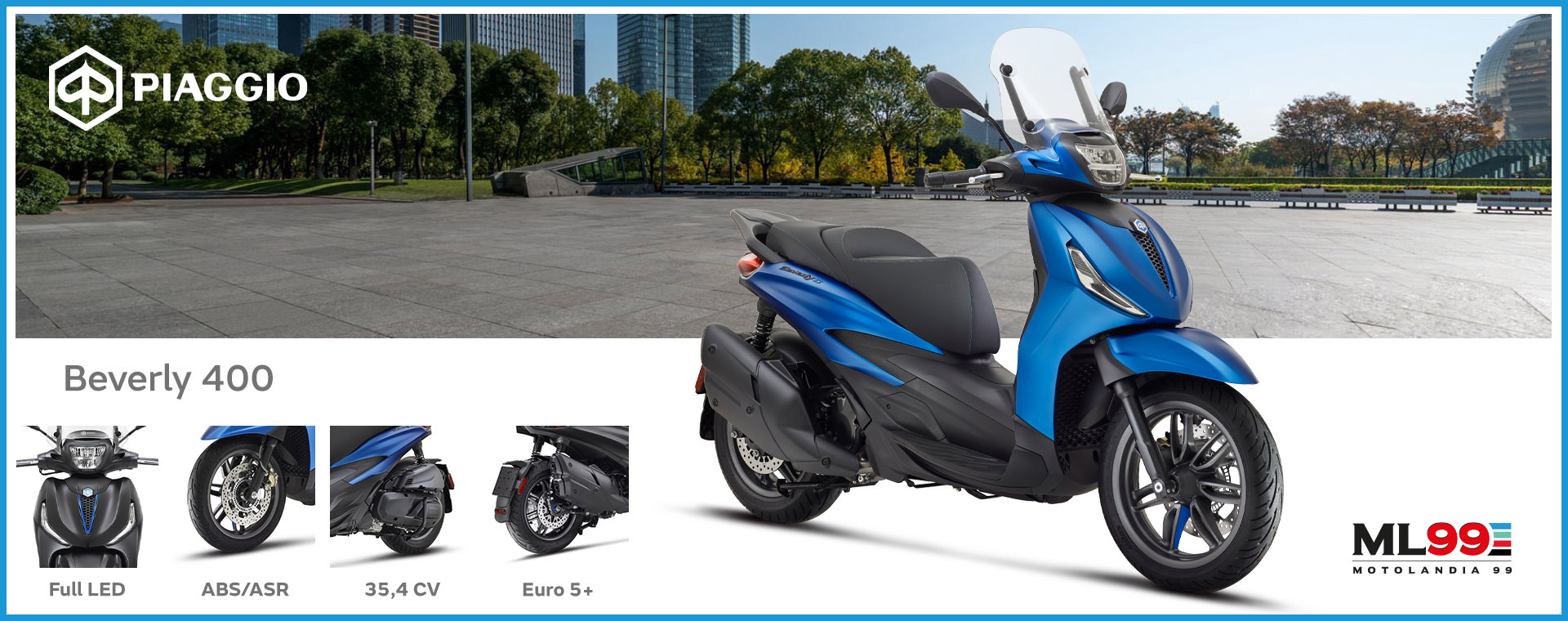 Promozione nuovo Piaggio Beverly 400 abs | Dettagli e vista generale